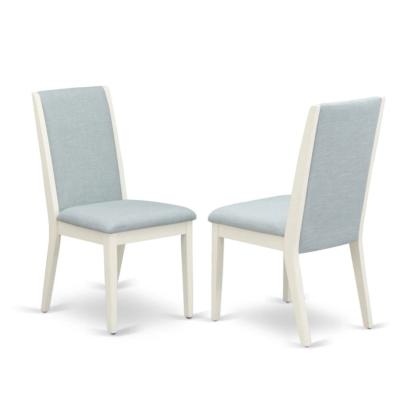 Chaises Parson Lancy d'East West Furniture - Chaises de salle à manger rembourrées en tissu lin, ensemble de 2, (Options de finition)