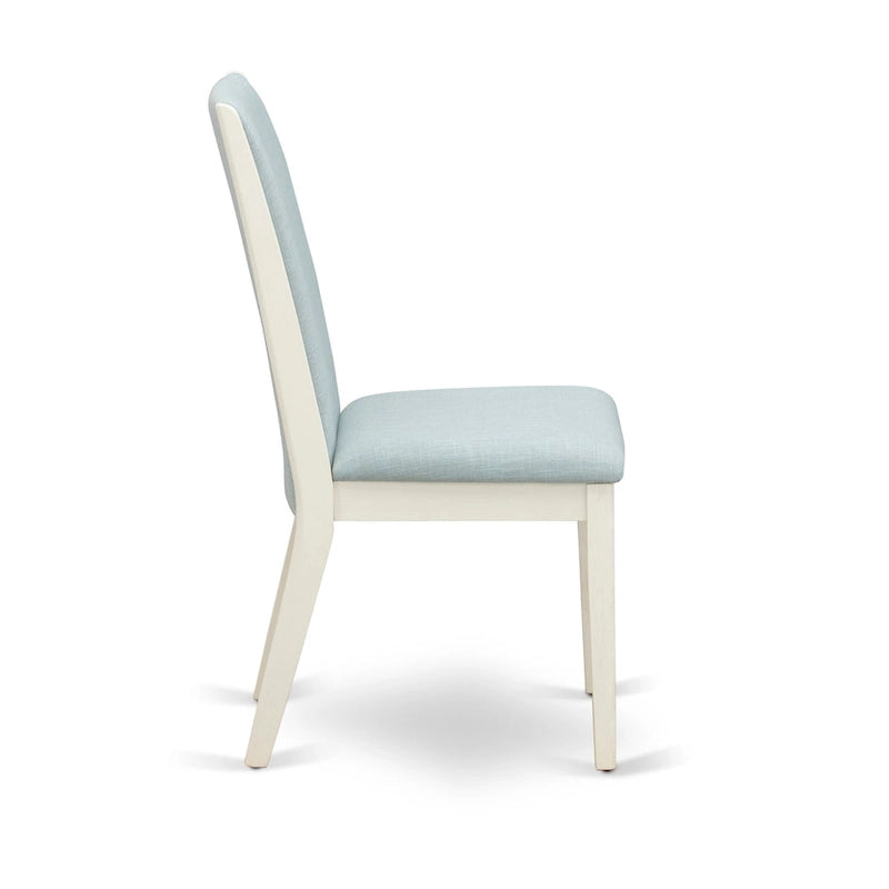 Chaises Parson Lancy d'East West Furniture - Chaises de salle à manger rembourrées en tissu lin, ensemble de 2, (Options de finition)