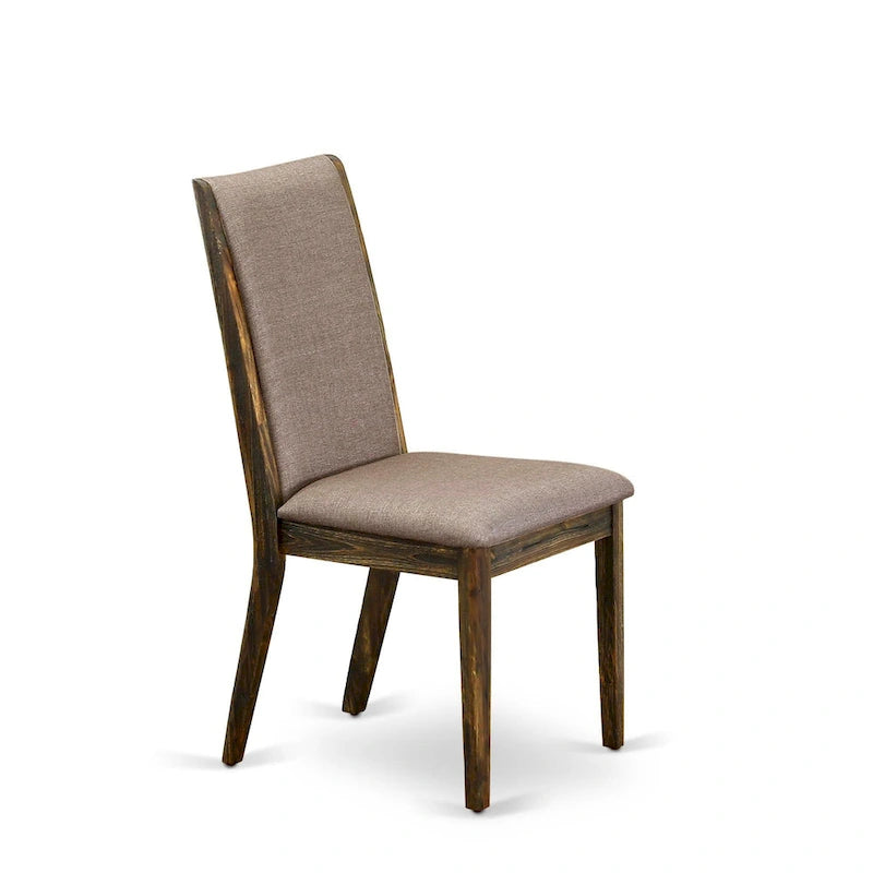 Chaises Parson Lancy d'East West Furniture - Chaises de salle à manger rembourrées en tissu lin, ensemble de 2, (Options de finition)