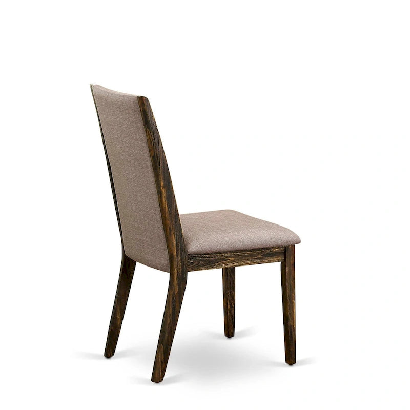 Chaises Parson Lancy d'East West Furniture - Chaises de salle à manger rembourrées en tissu lin, ensemble de 2, (Options de finition)