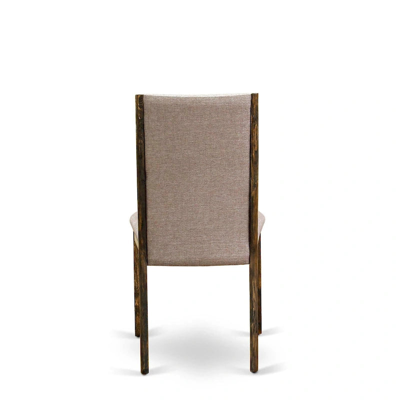 Chaises Parson Lancy d'East West Furniture - Chaises de salle à manger rembourrées en tissu lin, ensemble de 2, (Options de finition)