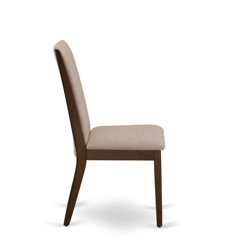 Chaises Parson Lancy d'East West Furniture - Chaises de salle à manger rembourrées en tissu lin, ensemble de 2, (Options de finition)
