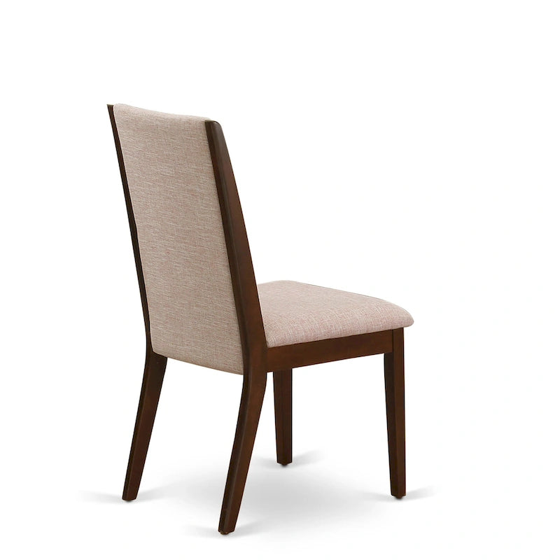 Chaises Parson Lancy d'East West Furniture - Chaises de salle à manger rembourrées en tissu lin, ensemble de 2, (Options de finition)