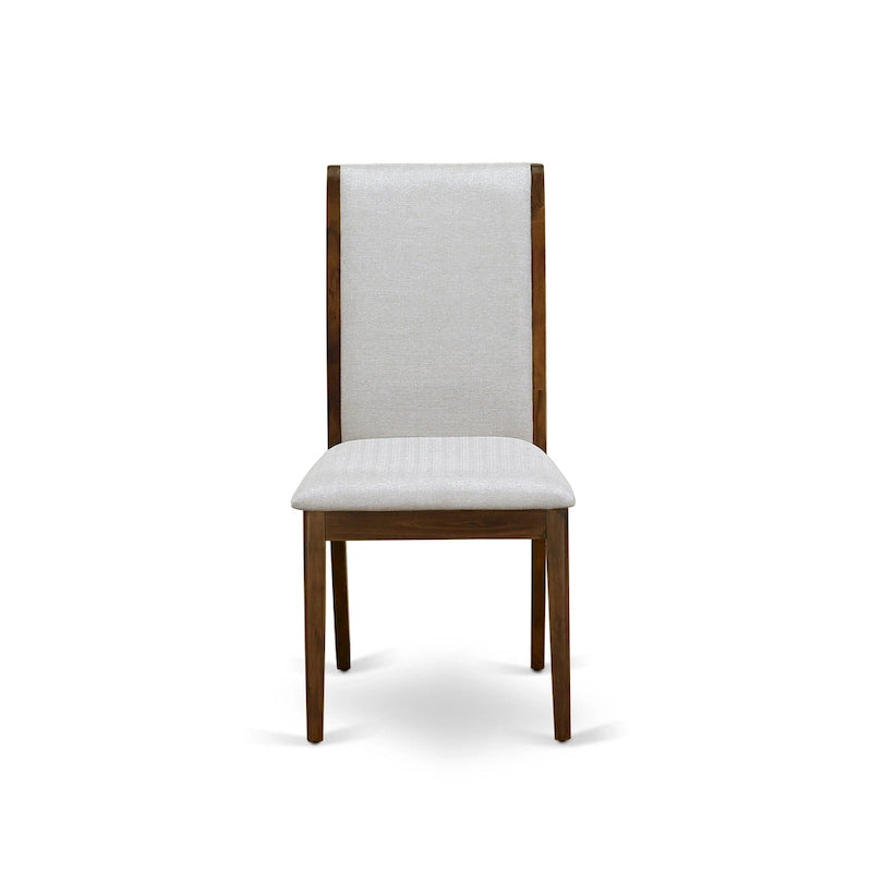 Chaises Parson Lancy d'East West Furniture - Chaises de salle à manger rembourrées en tissu lin, ensemble de 2, (Options de finition)