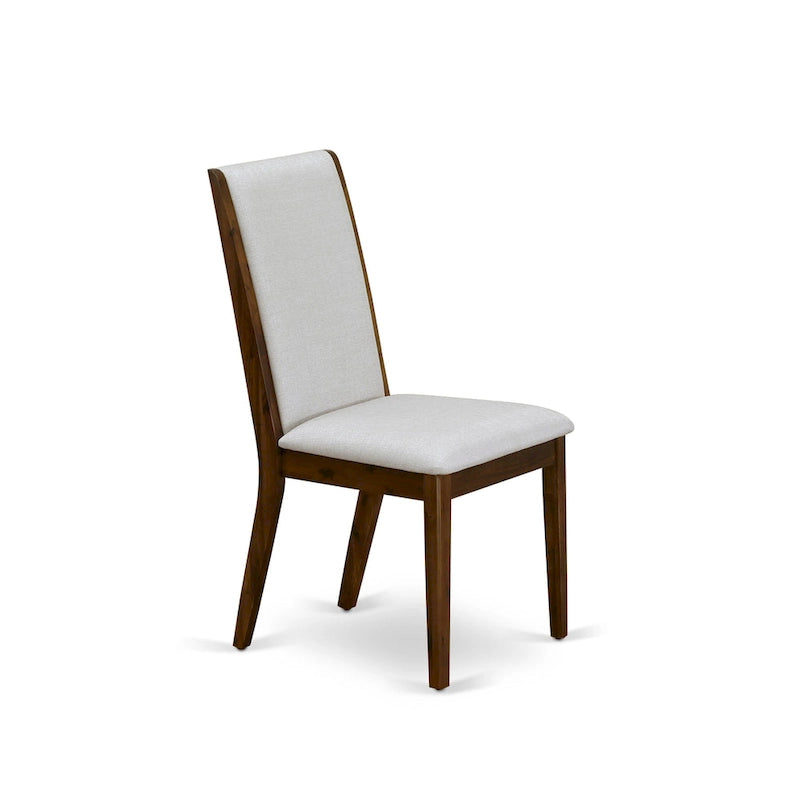 Chaises Parson Lancy d'East West Furniture - Chaises de salle à manger rembourrées en tissu lin, ensemble de 2, (Options de finition)
