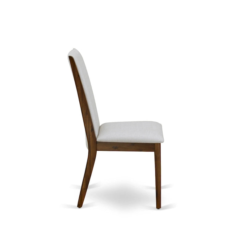 Chaises Parson Lancy d'East West Furniture - Chaises de salle à manger rembourrées en tissu lin, ensemble de 2, (Options de finition)