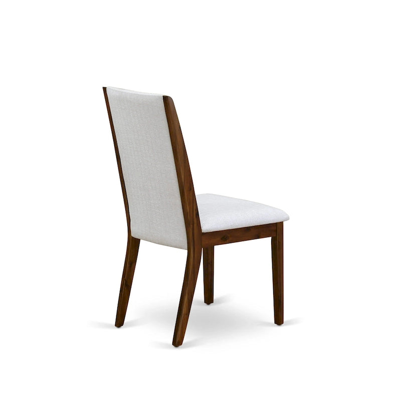 Chaises Parson Lancy d'East West Furniture - Chaises de salle à manger rembourrées en tissu lin, ensemble de 2, (Options de finition)