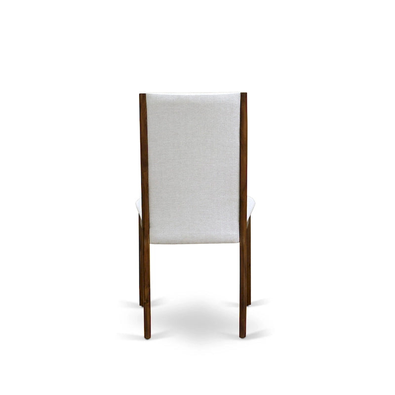 Chaises Parson Lancy d'East West Furniture - Chaises de salle à manger rembourrées en tissu lin, ensemble de 2, (Options de finition)