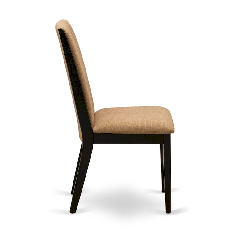 Chaises Parson Lancy d'East West Furniture - Chaises de salle à manger rembourrées en tissu lin, ensemble de 2, (Options de finition)