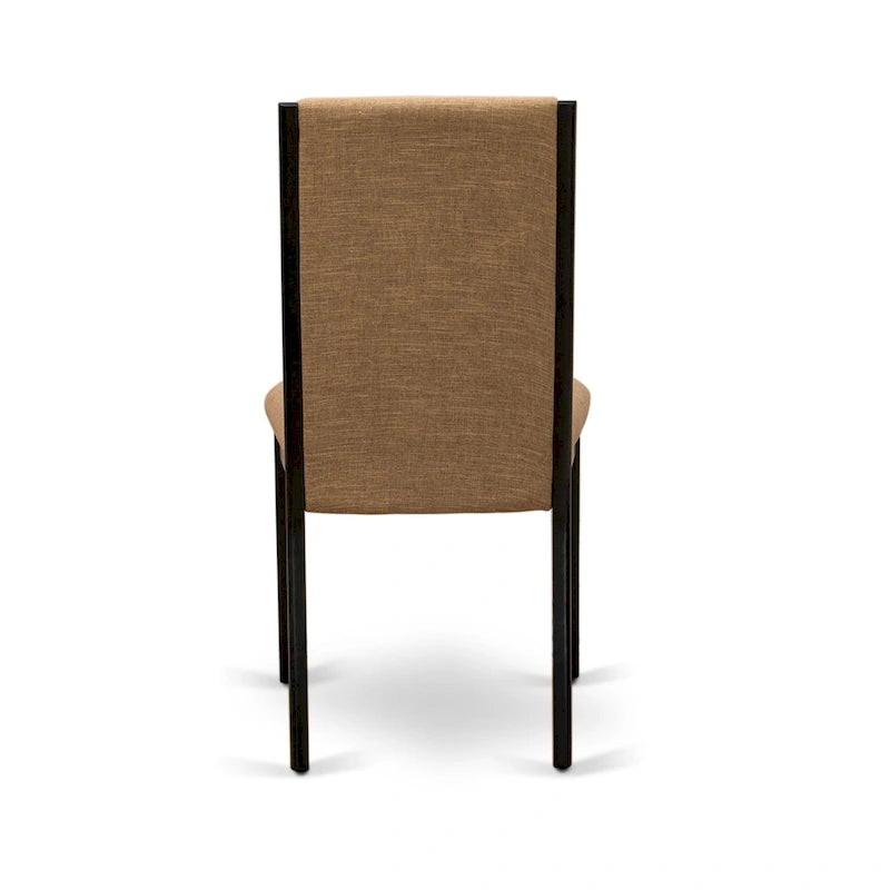 Chaises Parson Lancy d'East West Furniture - Chaises de salle à manger rembourrées en tissu lin, ensemble de 2, (Options de finition)