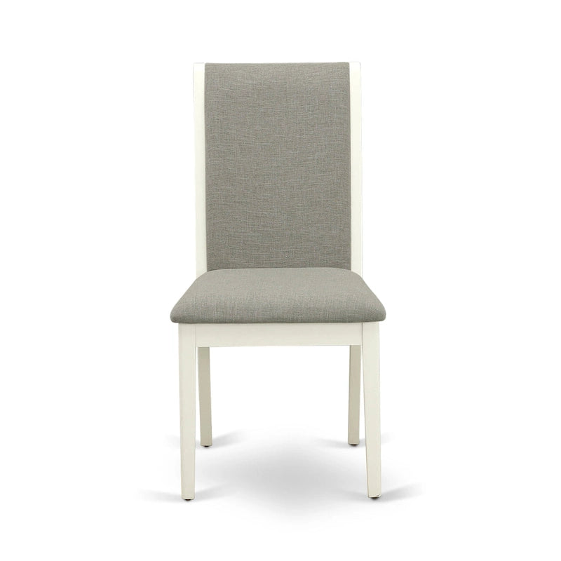 Chaises Parson Lancy d'East West Furniture - Chaises de salle à manger rembourrées en tissu lin, ensemble de 2, (Options de finition)