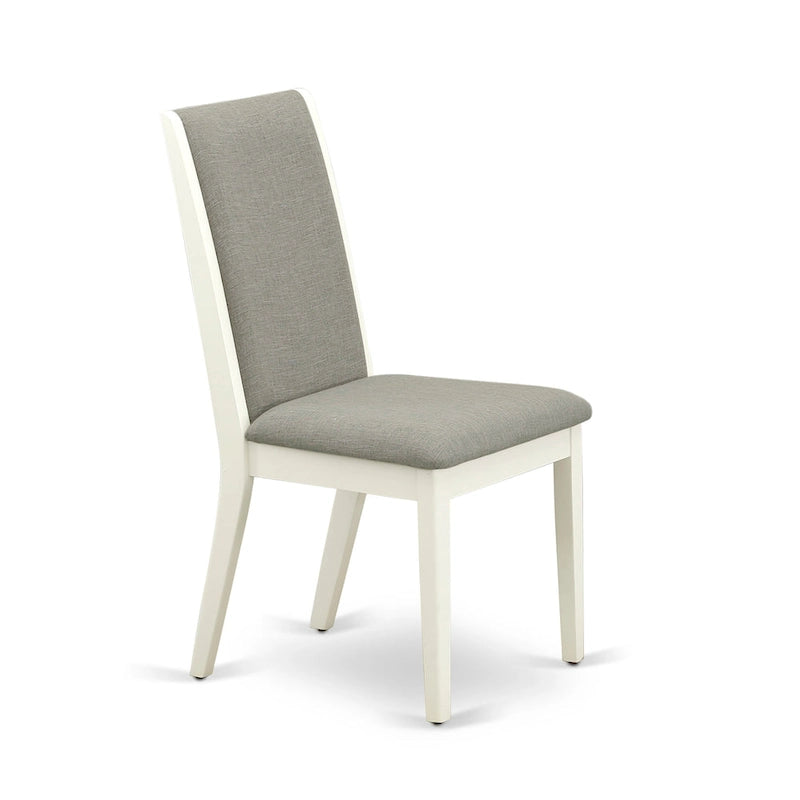 Chaises Parson Lancy d'East West Furniture - Chaises de salle à manger rembourrées en tissu lin, ensemble de 2, (Options de finition)