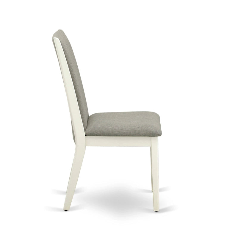 Chaises Parson Lancy d'East West Furniture - Chaises de salle à manger rembourrées en tissu lin, ensemble de 2, (Options de finition)