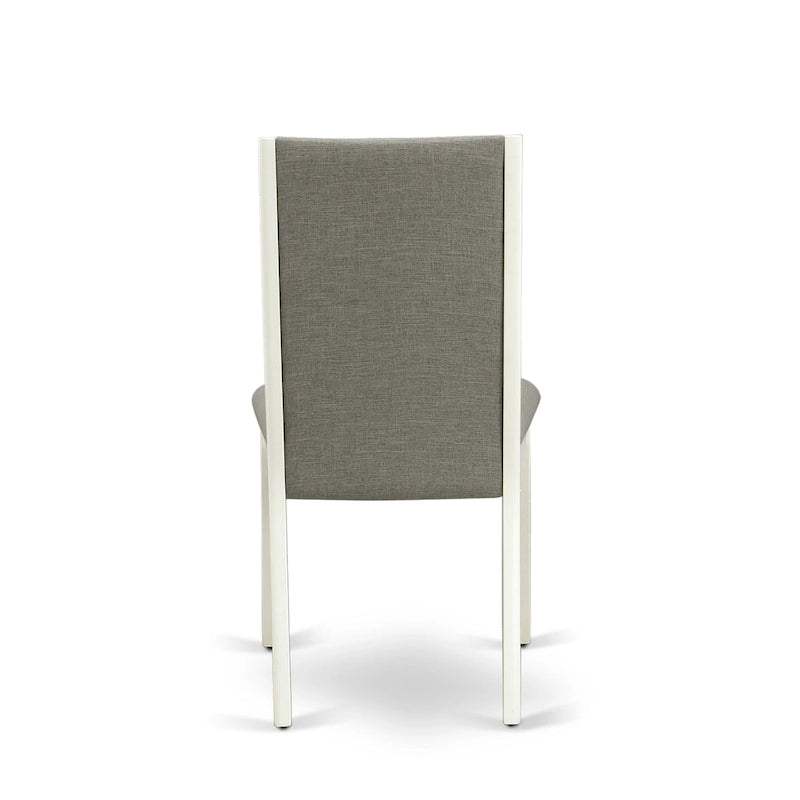 Chaises Parson Lancy d'East West Furniture - Chaises de salle à manger rembourrées en tissu lin, ensemble de 2, (Options de finition)