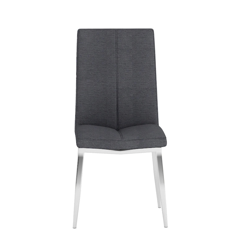 Ensemble de salle à manger moderne Somette avec table en verre blanc et 4 chaises