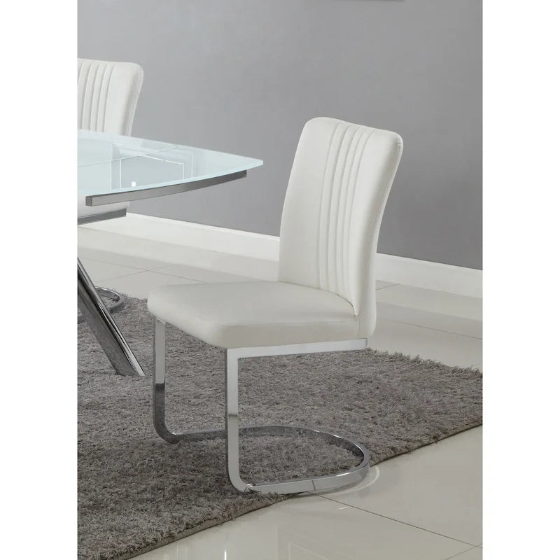 Chaise d'appoint cantilever Somette Alisha à dossier capitonné, lot de 4