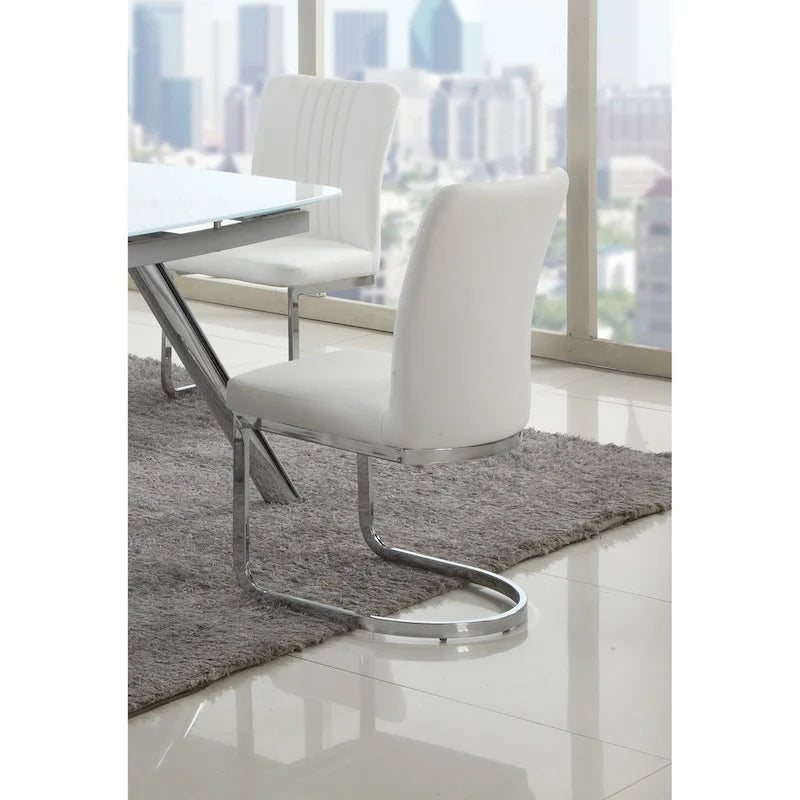Chaise d'appoint cantilever Somette Alisha à dossier capitonné, lot de 4
