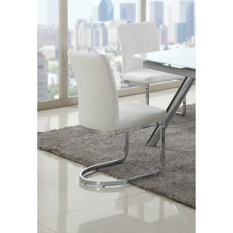 Chaise d'appoint cantilever Somette Alisha à dossier capitonné, lot de 4