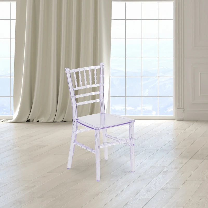 Chaises Chiavari empilables en résine pour enfants, idéales pour les événements formels (lot de 10)