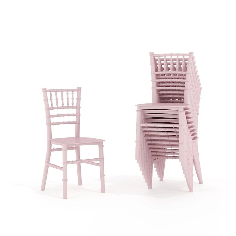 Chaises Chiavari empilables en résine pour enfants, idéales pour les événements formels (lot de 10)