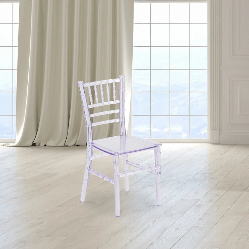 Chaises Chiavari empilables en résine pour enfants, idéales pour les événements formels (lot de 10)