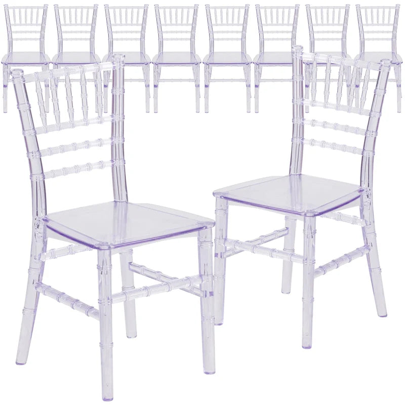 Chaises Chiavari empilables en résine pour enfants, idéales pour les événements formels (lot de 10)