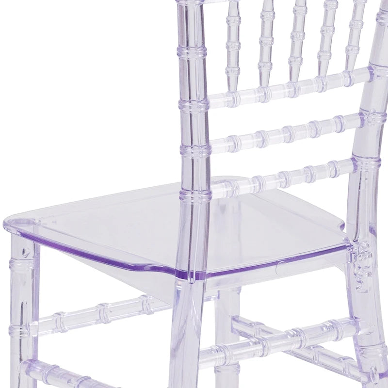 Chaises Chiavari empilables en résine pour enfants, idéales pour les événements formels (lot de 10)