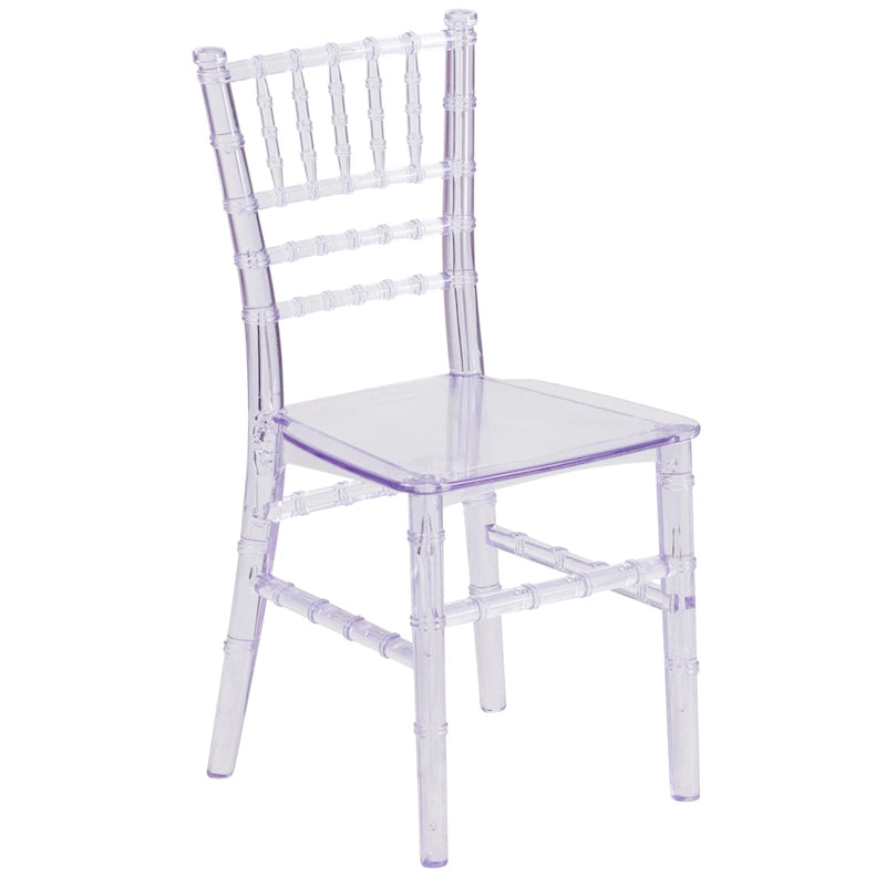 Chaises Chiavari empilables en résine pour enfants, idéales pour les événements formels (lot de 10)