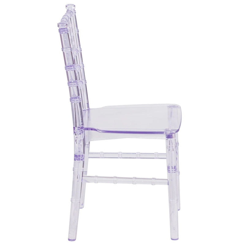 Chaises Chiavari empilables en résine pour enfants, idéales pour les événements formels (lot de 10)