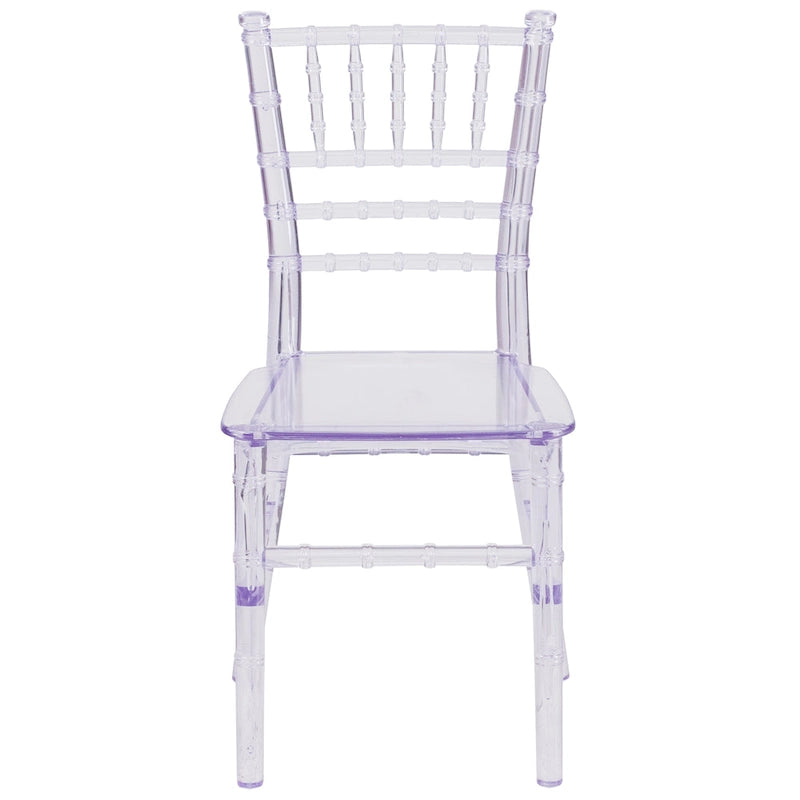 Chaises Chiavari empilables en résine pour enfants, idéales pour les événements formels (lot de 10)