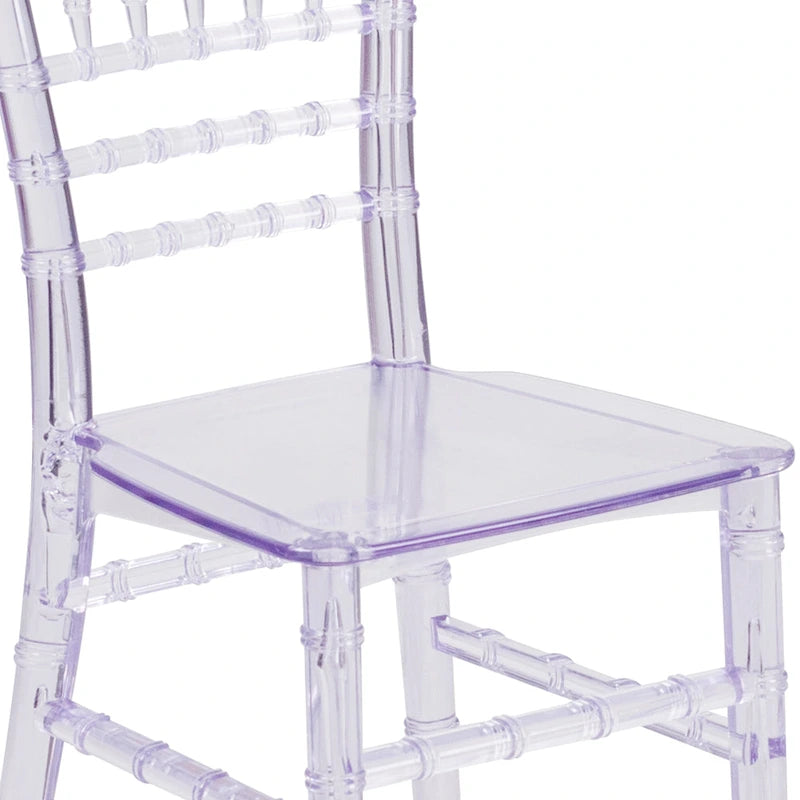 Chaises Chiavari empilables en résine pour enfants, idéales pour les événements formels (lot de 10)