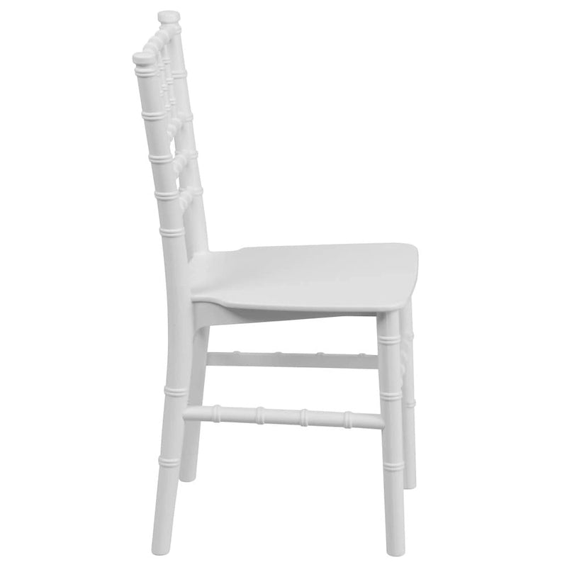 Chaises Chiavari empilables en résine pour enfants, idéales pour les événements formels (lot de 10)