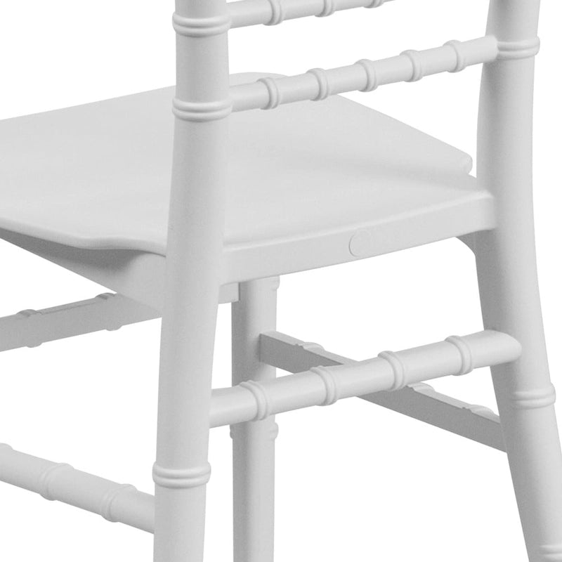 Chaises Chiavari empilables en résine pour enfants, idéales pour les événements formels (lot de 10)