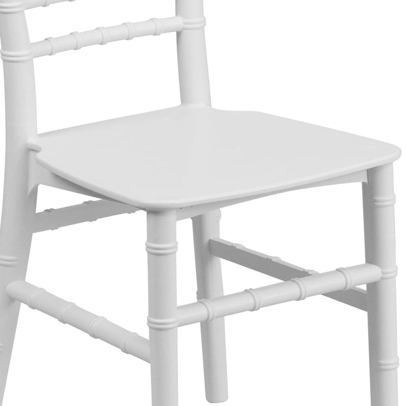 Chaises Chiavari empilables en résine pour enfants, idéales pour les événements formels (lot de 10)