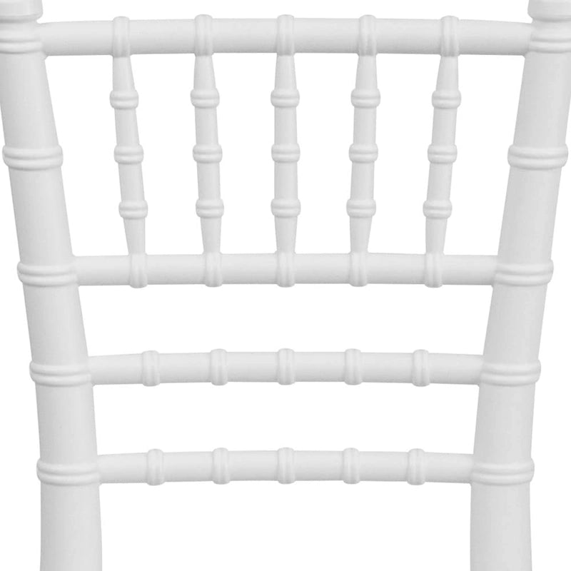 Chaises Chiavari empilables en résine pour enfants, idéales pour les événements formels (lot de 10)