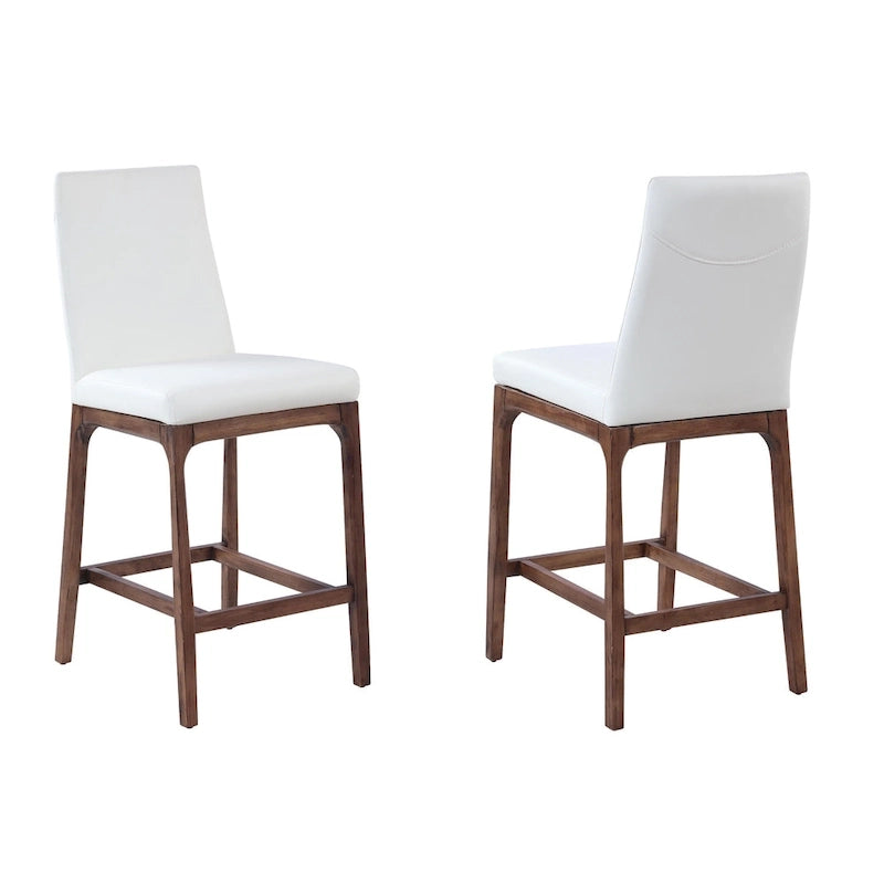 Tabouret de bar moderne Somette avec base en bois massif