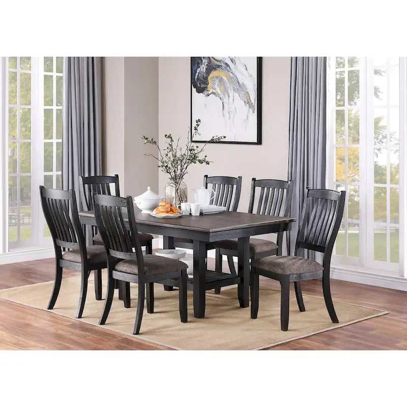 Chaises d'appoint rembourrées en tissu couleur café foncé, noires (lot de 2)