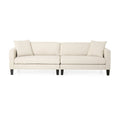 Canapé 4 places contemporain en tissu Clemons avec coussins décoratifs par Christopher Knight Home