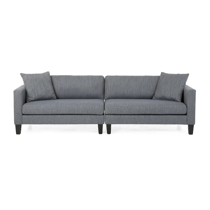 Canapé 4 places contemporain en tissu Clemons avec coussins décoratifs par Christopher Knight Home