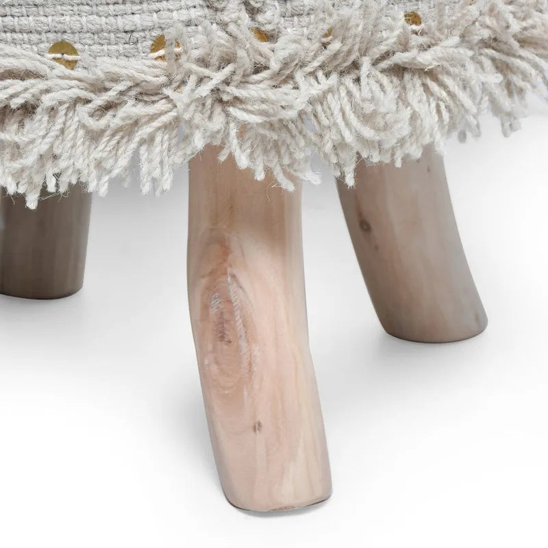 Tabouret Roja en tissu bohème fait main par Christopher Knight Home