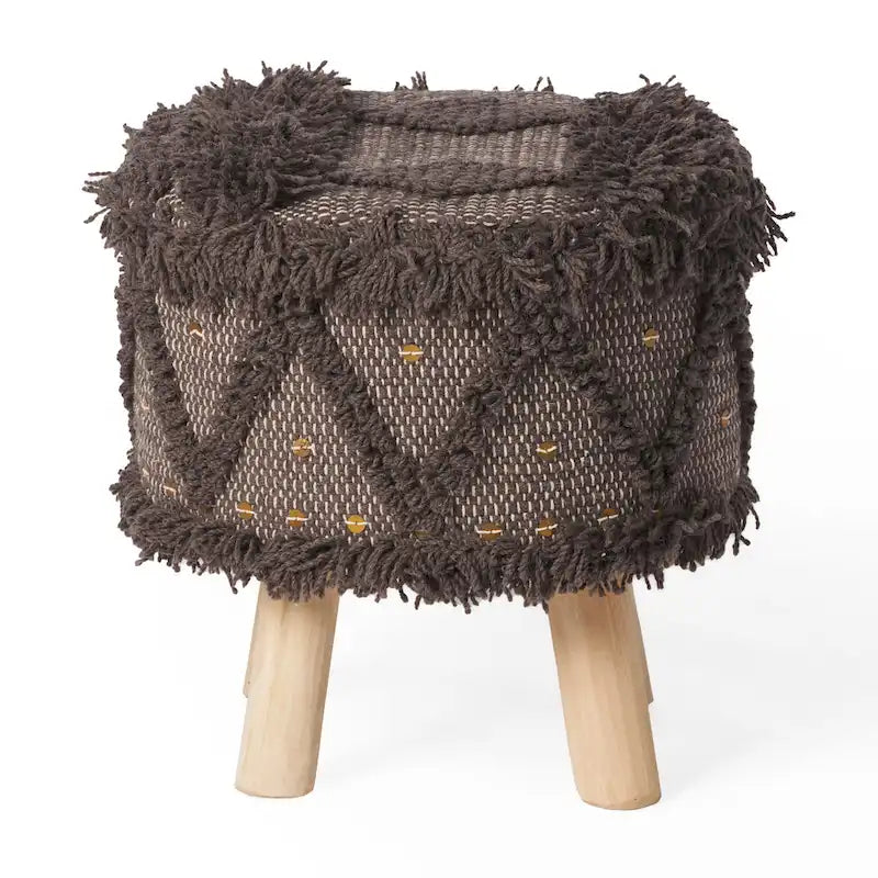 Tabouret Roja en tissu bohème fait main par Christopher Knight Home