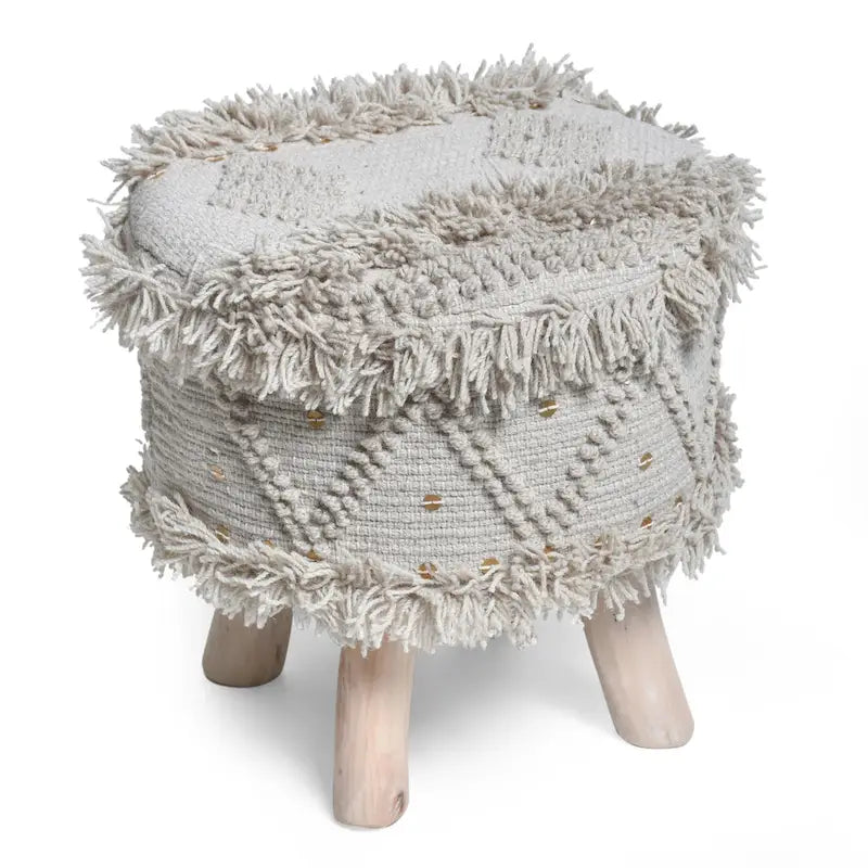 Tabouret Roja en tissu bohème fait main par Christopher Knight Home