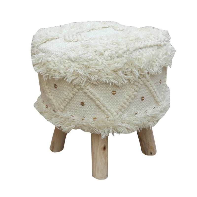 Tabouret Roja en tissu bohème fait main par Christopher Knight Home