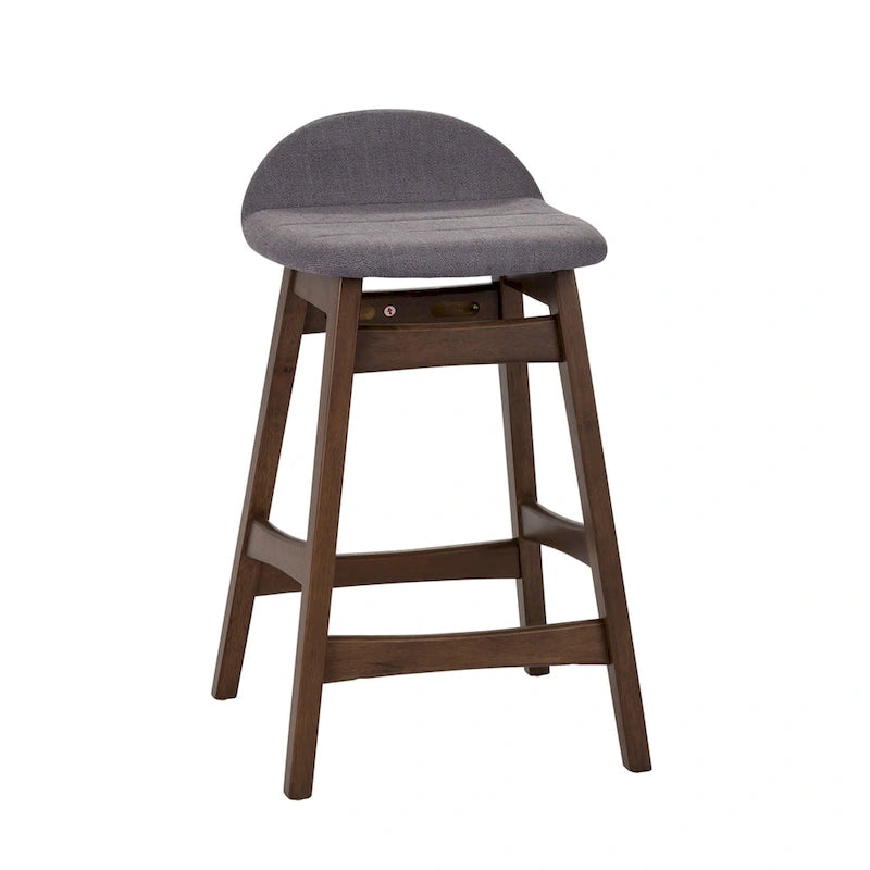 Chaise de comptoir Space Savers en noyer satiné de 61 cm (lot de 2)