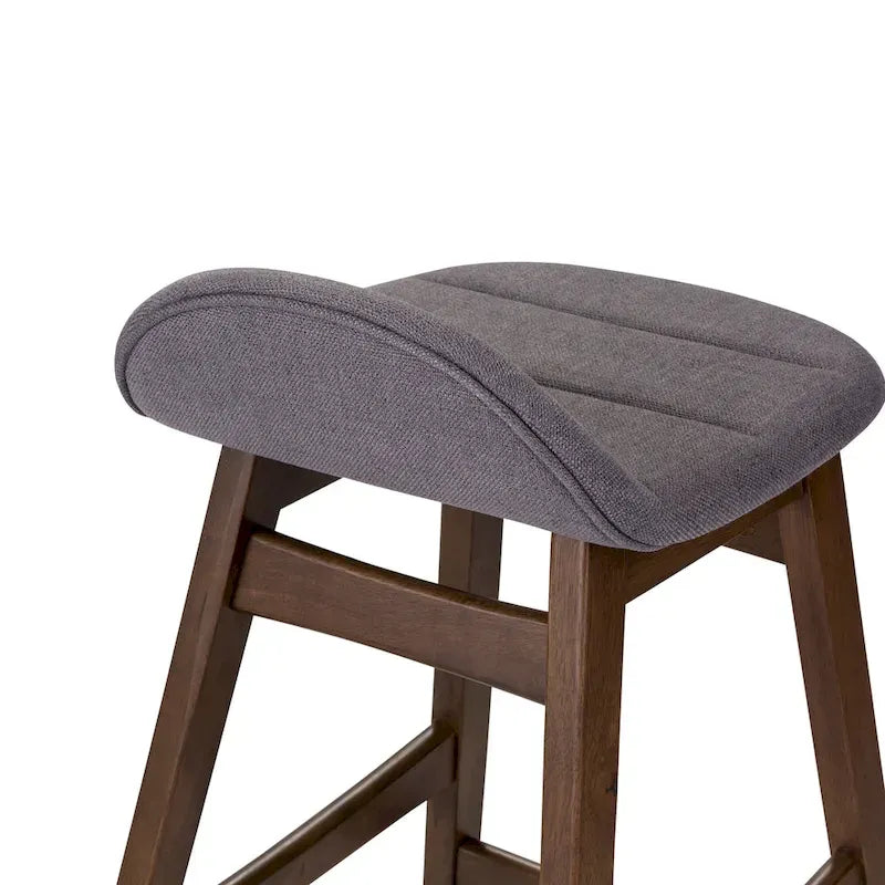 Chaise de comptoir Space Savers en noyer satiné de 61 cm (lot de 2)