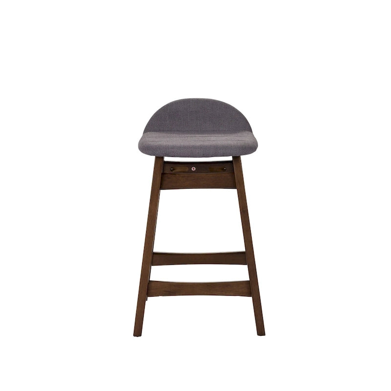 Chaise de comptoir Space Savers en noyer satiné de 61 cm (lot de 2)