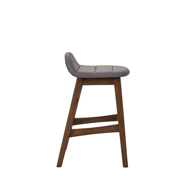Chaise de comptoir Space Savers en noyer satiné de 61 cm (lot de 2)