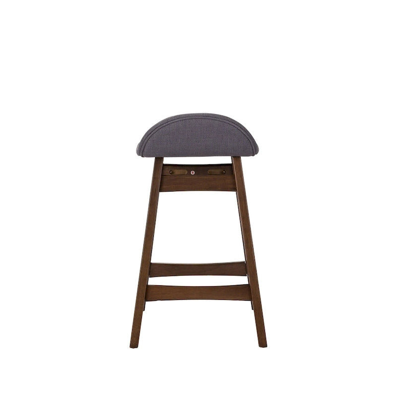 Chaise de comptoir Space Savers en noyer satiné de 61 cm (lot de 2)