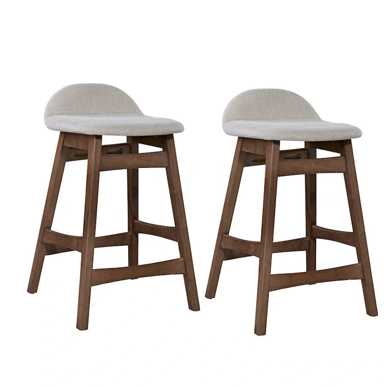 Chaise de comptoir Space Savers en noyer satiné de 61 cm (lot de 2)