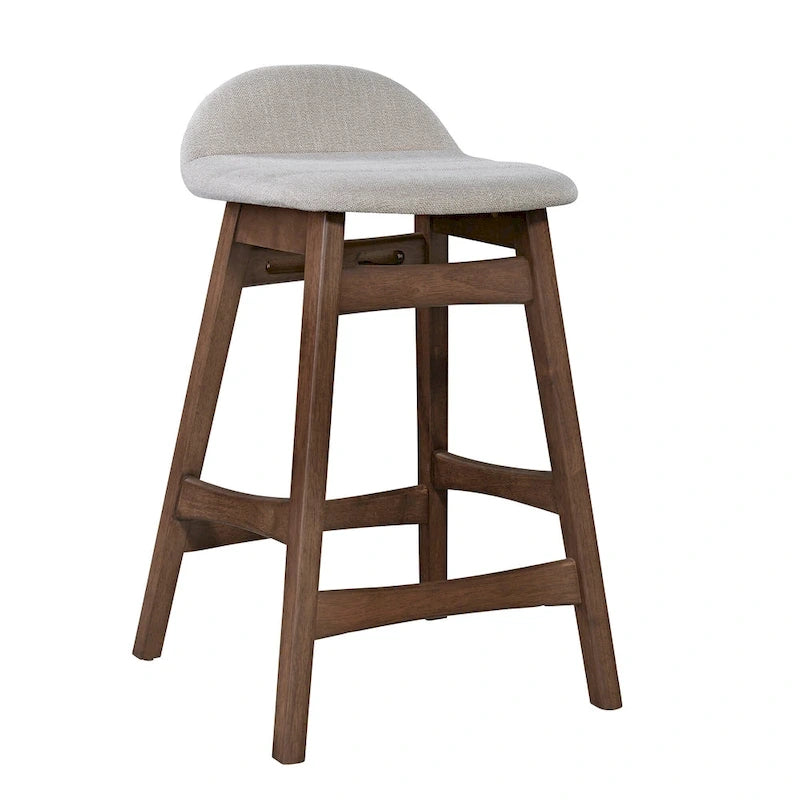 Chaise de comptoir Space Savers en noyer satiné de 61 cm (lot de 2)